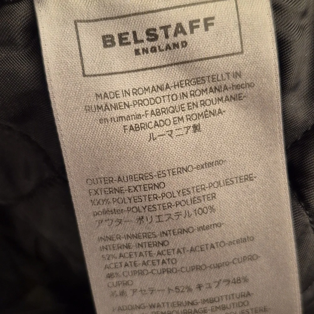 BELSTAFF Romania Black Quilted Sz 54 XL Mens Hunting Style‎ Full Button Vest